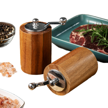 Hand Crank Pepper Grinders: Manual Salt and Pepper Mills with Adjustable Ceramic Grinders