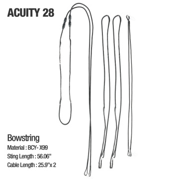 Topoint VIGOR Compound Bow String: Acuity Models 28, 31, & 33 - BCY-X99