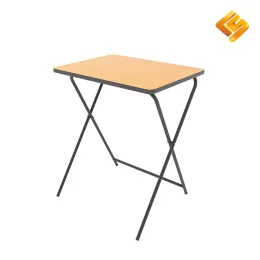 School Folding Exam Desk with Skid Legs