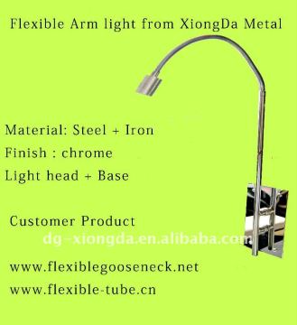 shiny chrome metal flexible arm