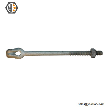 Perno de argolla con dedal de 5/8'' forjado HDG IEEE C135.1 y CSA C83 Sujetador de polea compatible con SEC