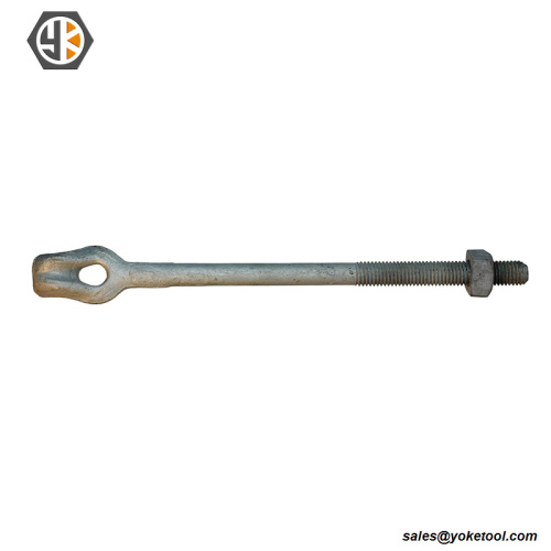 Perno de argolla con dedal de 5/8'' forjado HDG IEEE C135.1 y CSA C83 Sujetador de polea compatible con SEC