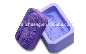 FDA approved silicone rectangle girl shape soap molds wholesale