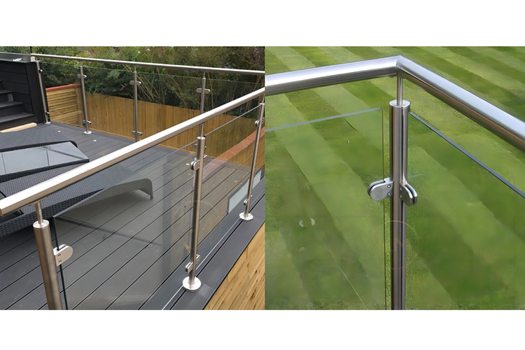 horizontal metal railing