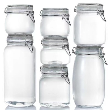 Food Grade Glass Mason Jar mit Clip -Top