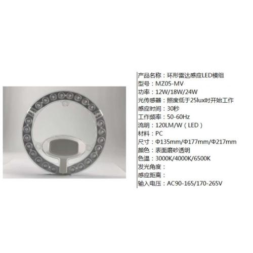 24W Microwave Sensor Annular LED Module