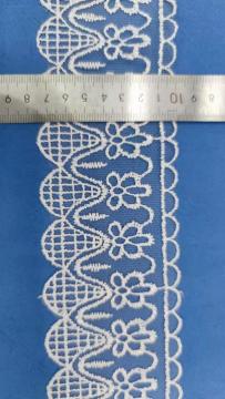 Elegant embroidery mesh trim scalloped lace 7.5CM
