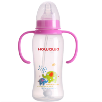 Mamadeira de leite infantil com alça 9oz