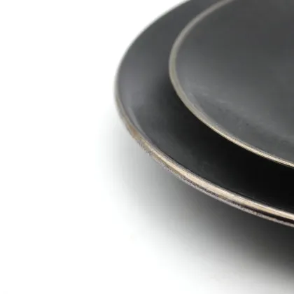 vintage style ceramic plate set black ceramic plate morocco dishwasher safe