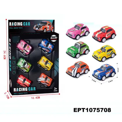 Diecast Model Car Set: EPT Boomerang Car Pull-Back Racing Toys for Kids