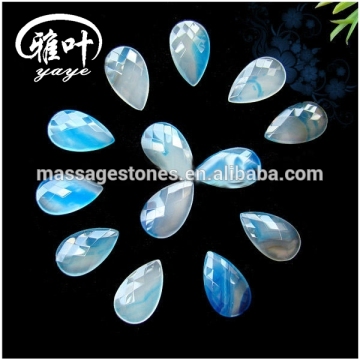 Gemstone Facted Teardrop Shaped Jewlery Opalite Faceted Gemstones