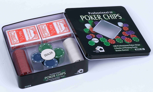 100ct Texas Hold'Em Poker Set in Tin case