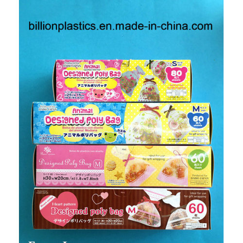 Transparent Plastic Packaging Gift Reusable Bread Bread Cake Plastic Bag with Printing