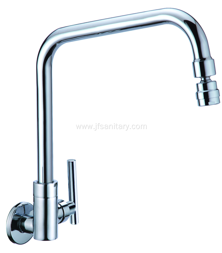 Single Cold Kitchen Water Faucet Swivel Spout