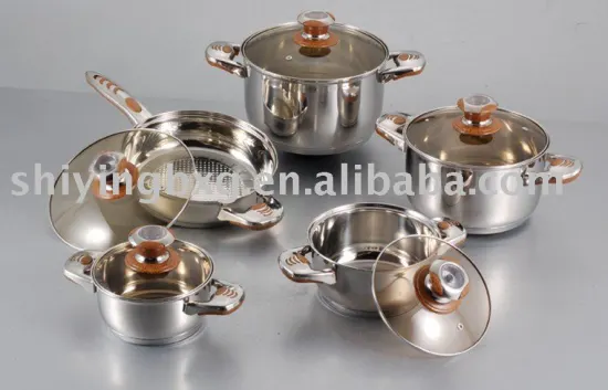 10pcs stainless steel jumbo cookware set
