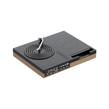 Retro Classic Phonograph Player: Multi-Function Bluetooth Speaker with Digital Display, Wireless Charging
