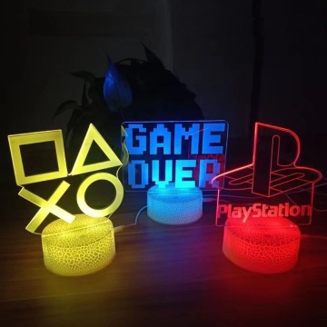 Customized 3D Game Room Desktop Lamp with Console Icon: Illuminate Your Gaming Space