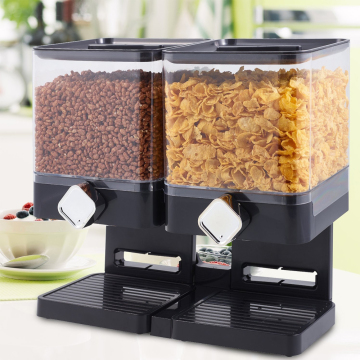 Grain Dispenser 1/ 2 Gallons Single Double Cereal Dispenser Grain Oat Storage Container Kitchen Dry Food Snack Bottle