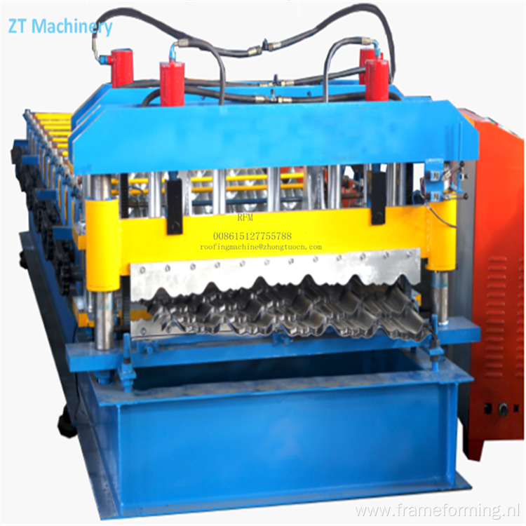 Metal glazed roof tile roll forming machine