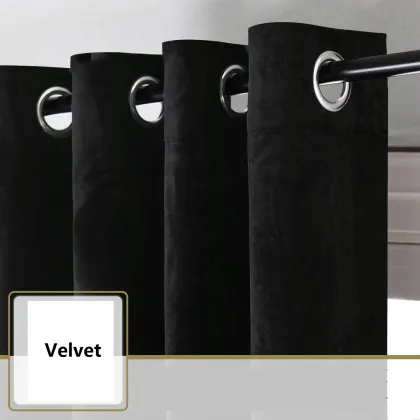 Luxury Soundproof Velvet Sheer Curtains for Living Room