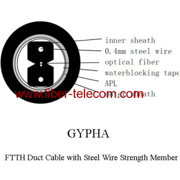 Gypha Ftth koli kablo ile çelik tel gücü üye