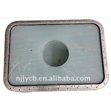 marine aluminum oridinary rectangular window with windscreen wiper