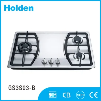 GS3S03-B restaurant gas stove 3 burner with metal head