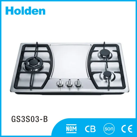 GS3S03-B restaurant gas stove 3 burner with metal head