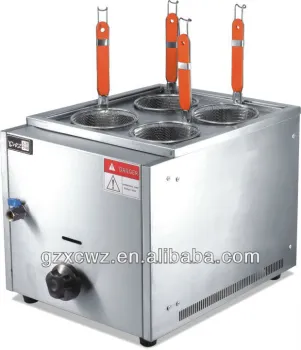 table-top four basin gas noodle cooker