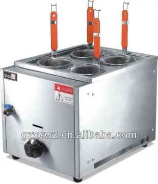 table-top four basin gas noodle cooker