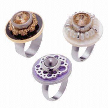 DIY Charm Ring with Matt Silver/Gold Finish, Various Sizes are Available