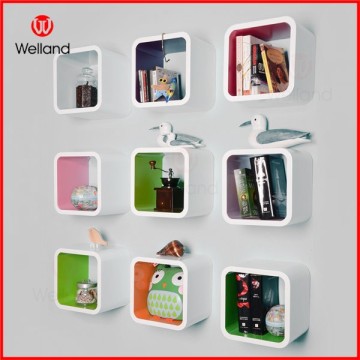 Colorful Single Decrative Wooden Cube Shelf