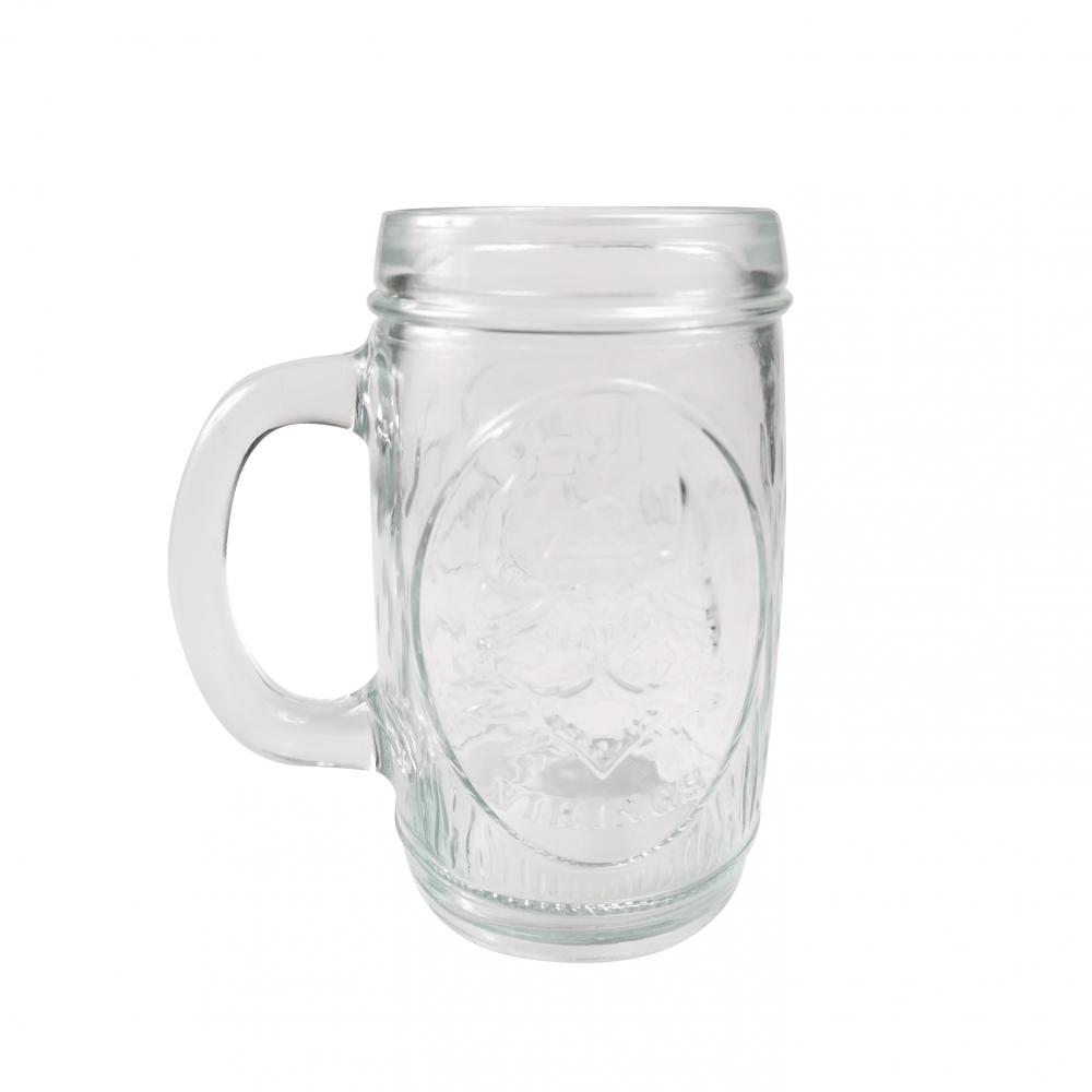 16oz glass mason jar with metal lid