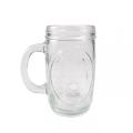 Bocage de maçon en verre de 16 oz avec couvercle en métal