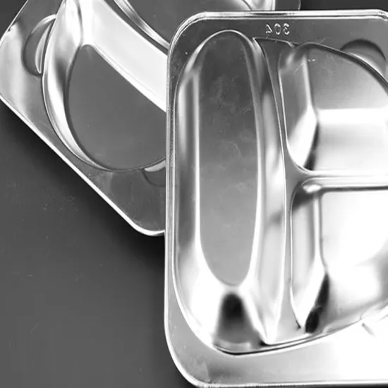 Stainless Steel Dinner Plate Students Tableware Wholesale