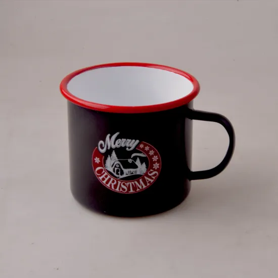 Elegant Enamel Coffee Cup Metal Ceramic Mug