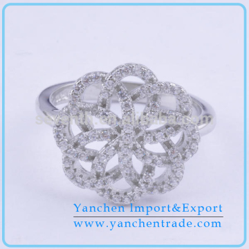 Korean Fashion Trends Elegant Flower Shaped Ring Wholesale Price In Alibaba