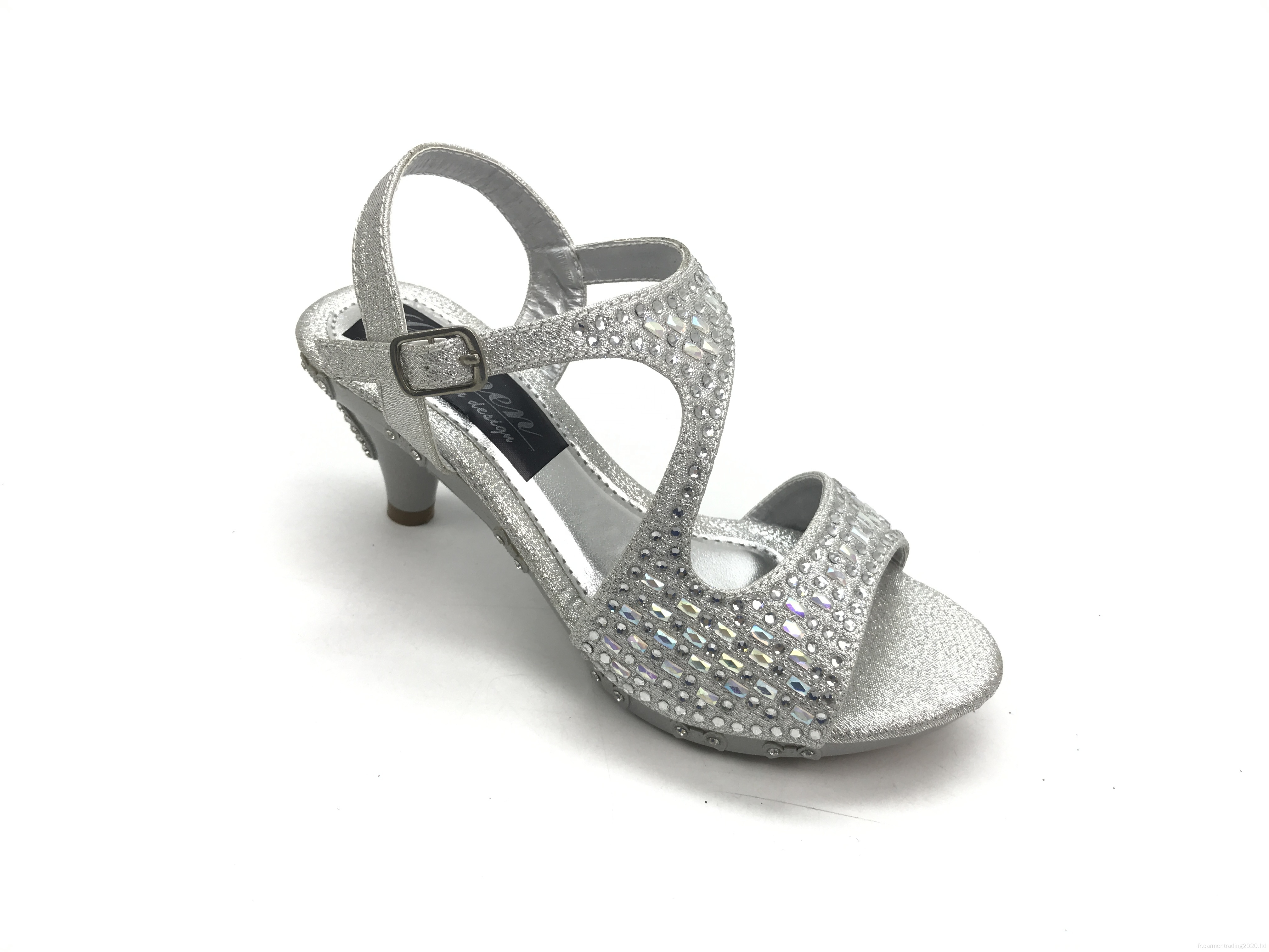 Chaussures de fête de sandales en diamant scintillantes