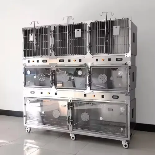 Pet ICU Cage with Puppy Incubator for Veterinary Clinics