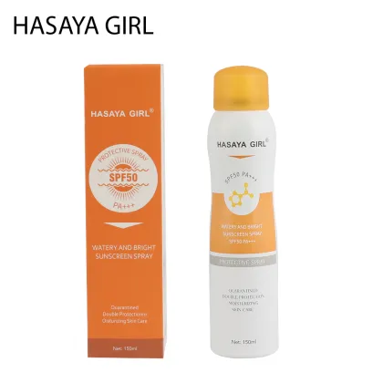 HASAYA GIRL Cooling Clear Sunscreen Spray SPF 50 - Organic Sun Protection