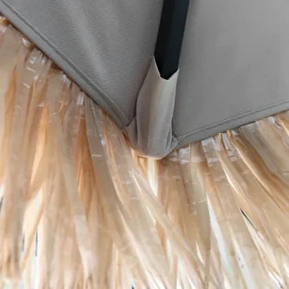 Elegant Fringed Beach Umbrella for Tropical Settings