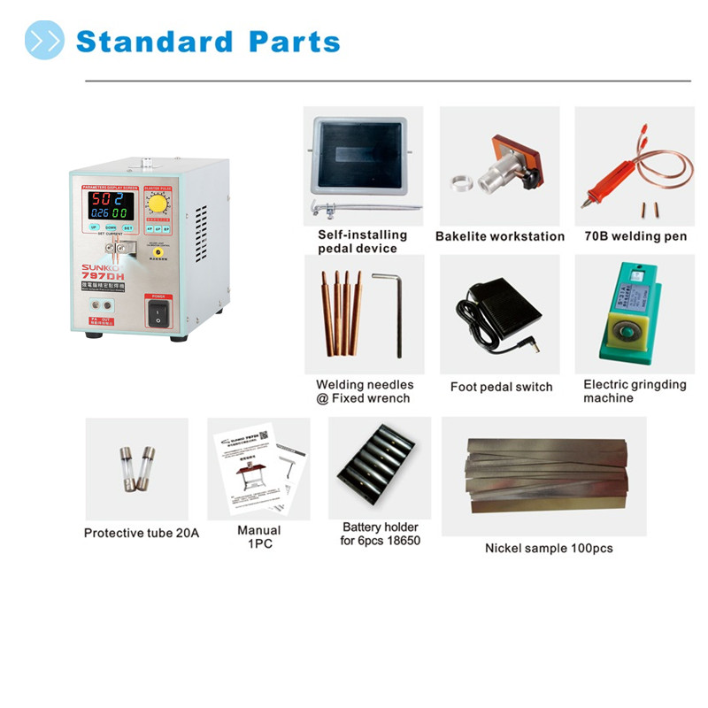 Sunkko 797dh 18650 Battery Spot Welding Machine 3.8kw High Power Spot