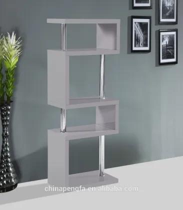 Special design s shaped bookcase/wooden bookcase/colorful bookcase