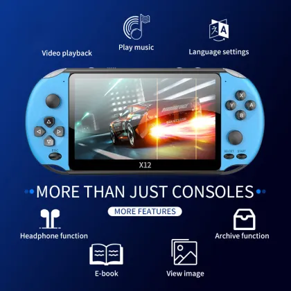 New 5.1inch Portable Handheld Game Console: 2000+ Free Games, 8GB MP3 Player, X12 Edition - PSP Inspired