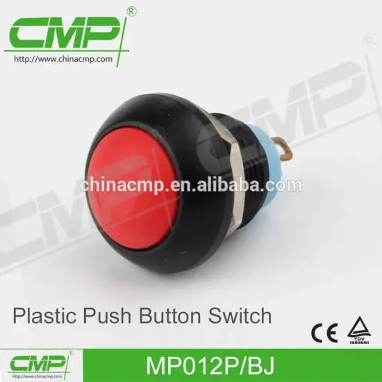 CMP 12mm plastic 2pin waterproof momentary push button switch