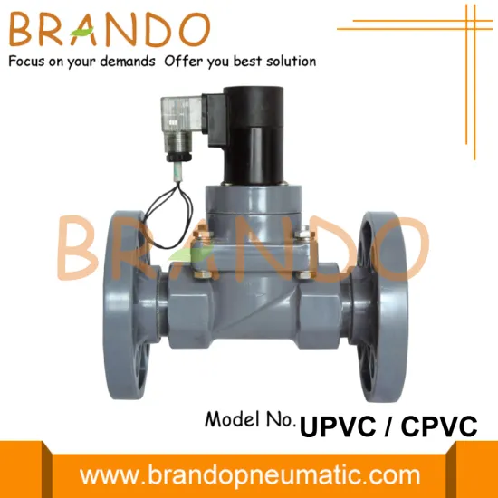 1 1/4'' Flanged UPVC PVC Anti-corrosive Solenoid Valve