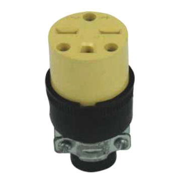 Soket 2-tiang 3-wire vinil, 15A-250V