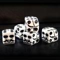 6pcs Set of Skull Shaped Dice 6 Sided, Halloween Party White Skull Dice, Novelty Skeleton Dice for Club Bar Party, 6pcs Set