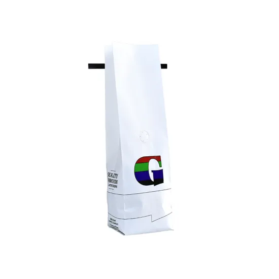 biodegradable flat bottom tin tie coffee bags with valve