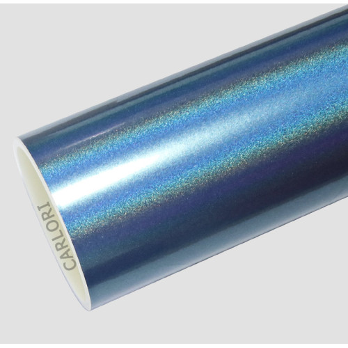 Gloss Rainbow Laser Blue Car Wrap biniloa